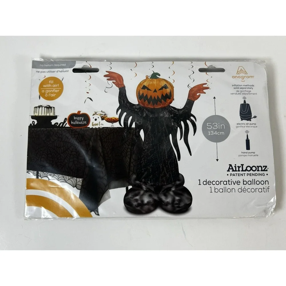 Anagram AirLoonz‎ Pumpkin Balloon | Giant Halloween Foil Decoration | NEW